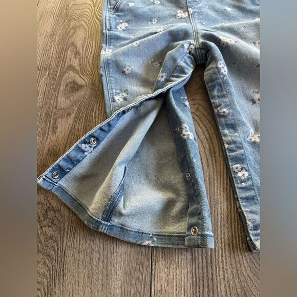 Oshkosh B’gosh floral overalls with button down pants - Picture 3 of 6